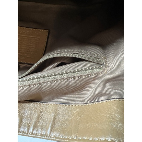 Coach Beige Signature Shoulder Bag - Picture 8 of 9